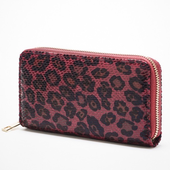 Danalli Handbags - Red leopard print wallet